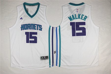 Maillot De Basket Charlotte Hornets Kemba Walker 15 Tissus Sportif Fans Edition Blanc